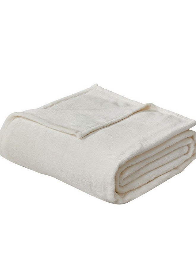 REVE 300-GSM High Quality Soft Flannel Blanket Ecru 0.5 x 220 x 170 cm HT-BK-015 - Image 2