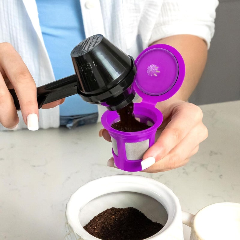 Perfect Pod Cafe Save 1-Stream Reusable K Cup Pod Coffee Filters - Refillable Coffee Pod Capsules with Built-In, Integrated Mesh Strainer for use with Keurig & Select Single Cup Coffee Makers, 6-Pack - Image 5