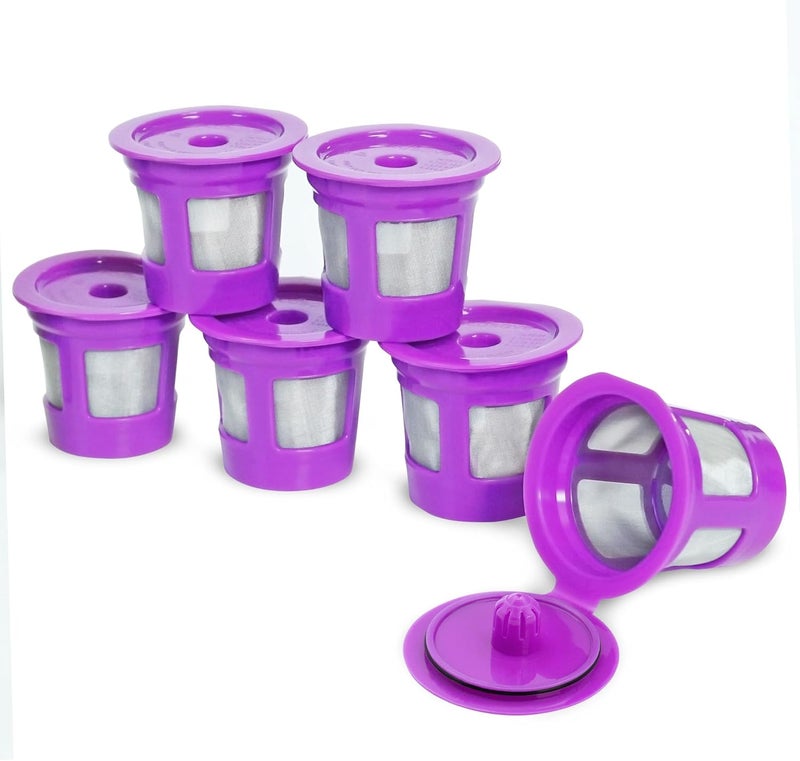 Perfect Pod Cafe Save 1-Stream Reusable K Cup Pod Coffee Filters - Refillable Coffee Pod Capsules with Built-In, Integrated Mesh Strainer for use with Keurig & Select Single Cup Coffee Makers, 6-Pack - Image 1