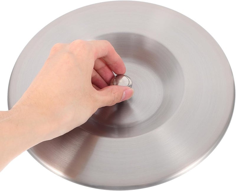 Zerodeko Stainless Steel Trash Can Lid Replacement 304 round Flap Cover Embedded Countertop Grommet Swing Garbage Can Lid for Kitchen Waste Bin - Image 4
