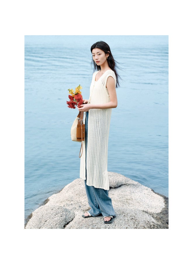 Waxbird Peacebird [solid Color Knitwear] Regular Slight Stretch Urban Casual Button Women's Knitwear - Image 3