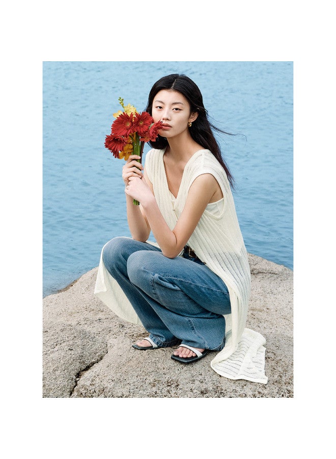 Waxbird Peacebird [solid Color Knitwear] Regular Slight Stretch Urban Casual Button Women's Knitwear - Image 4