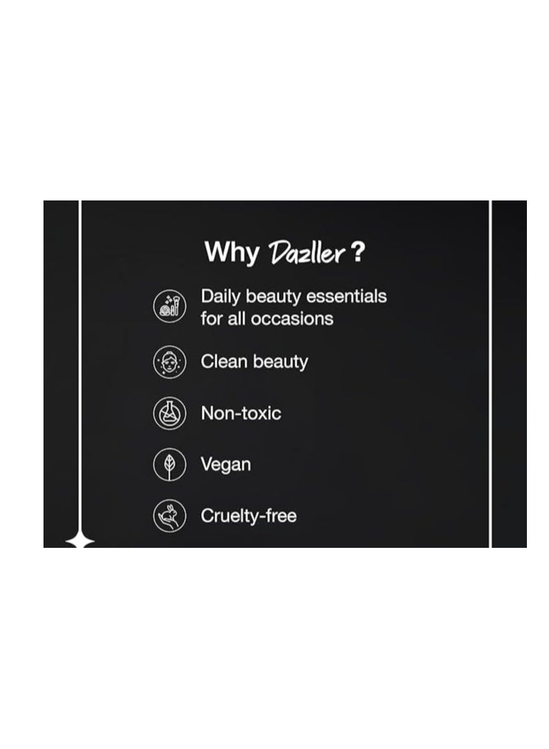 دازلير أحمر شفاه دازلر سريع الجفاف طوال اليوم، فائق اللمعان، مقاوم للتلطخ، مرطب بزبدة الكوكوم، بني (DLC044) - Image 2