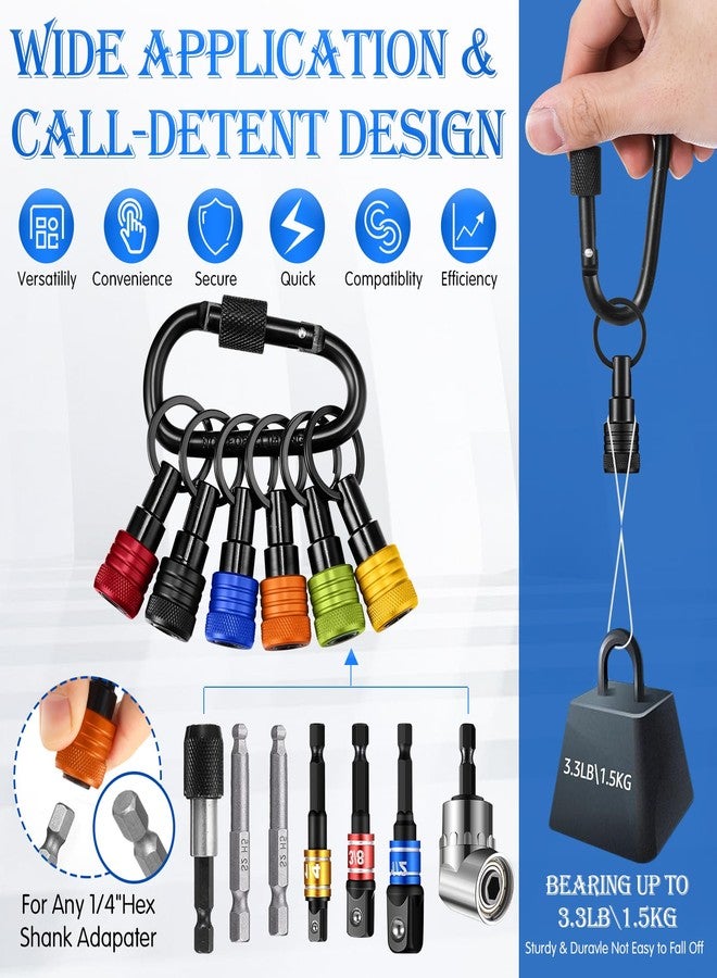 Threlaco حامل رؤوس مثقاب مطور من 36 قطعة، 3 قطع بمقبس سداسي 1/4 بوصة و3/8 بوصة و1/2 بوصة، حامل رؤوس سريع الفك، محول تثبيت بزاوية 105 درجة لأدوات تحسين المنزل، هدية (متعدد الألوان) - Image 5