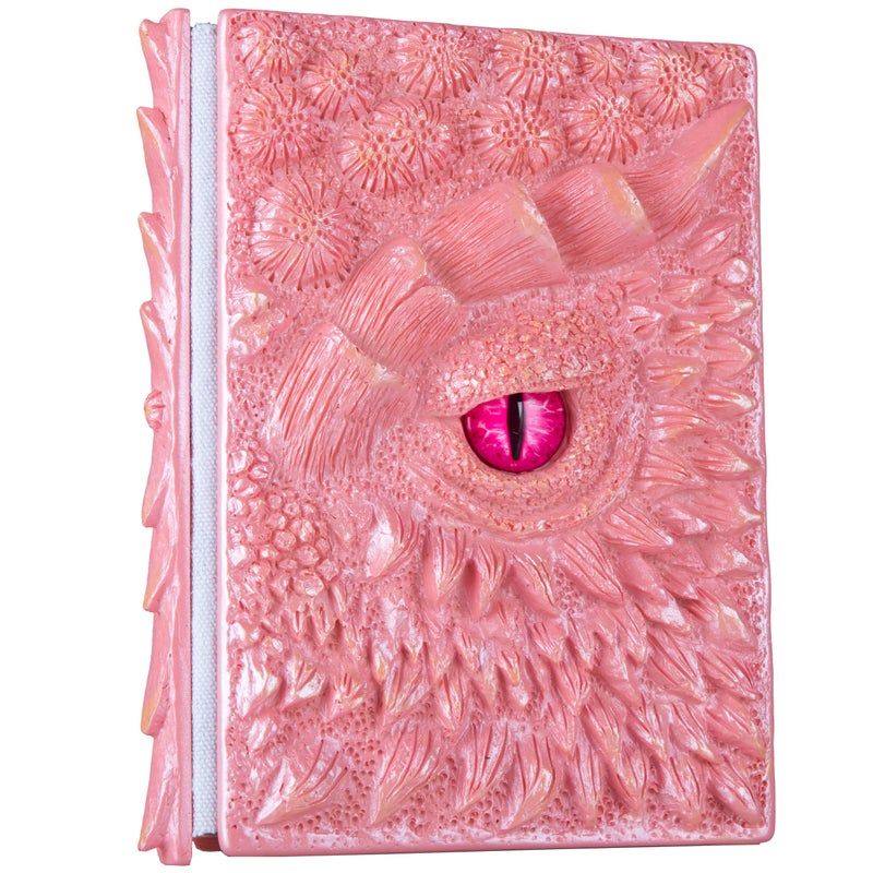 LZlightactor 3D Dragon Eye Embossed Journal Resin Engraving Notebook Dnd Notebook For Dragon Lovers  Blank Paper Hardcover Travel Notepad For Writing Sketchbook Collection Gift Decoration A4 And A5 Size (A5-Pink) - Image 1