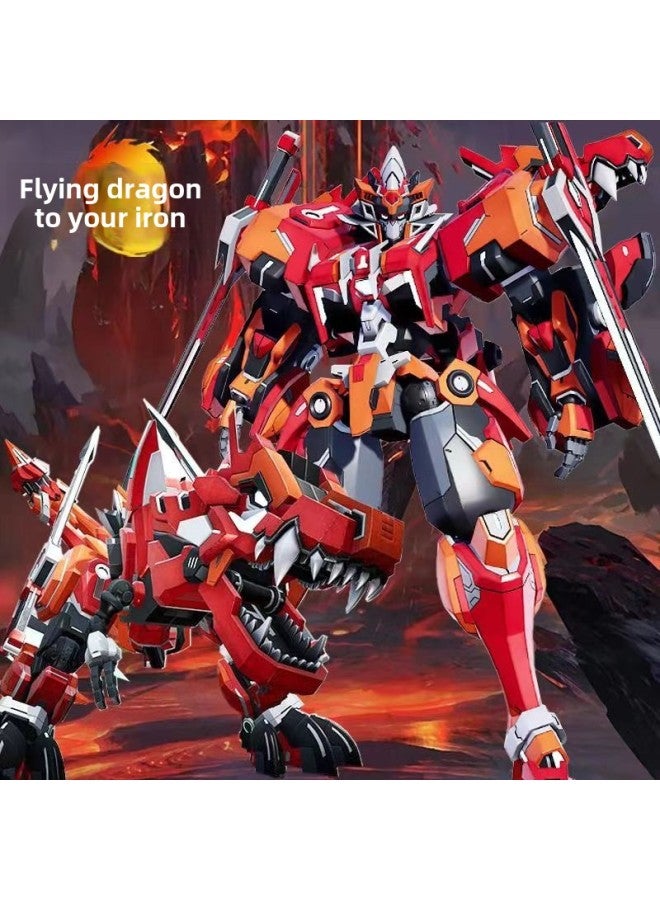Steel Flying Dragon Toy Deformation Robot Ott Fit Deformation Dinosaur Man Tyrannosaurus King Kong 2 Boys Children 4-Color:Large Transformed Ceremony Mechanical Beast - Image 2