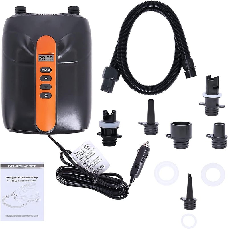 woobles 20PSI Electric SUP Electric Air Pump, 12V High Pressure SUP Air Pump with Dual Stage Inflation & Deflation for Inflatable Stand Up Paddle Boards, Boats,Kayak - Image 1