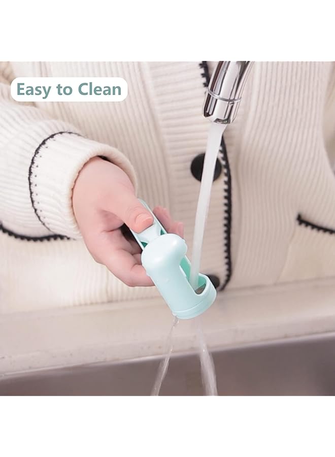 كاست ويف قطاعة عنب للأطفال، قطاعة فواكه من الفولاذ المقاوم للصدأ، قطاعة ربع عنب، مناسبة لتزيين كعكة سلطة الفاكهة والخضروات، أداة مطبخ لتقطيع الفاكهة (أزرق) - Image 3