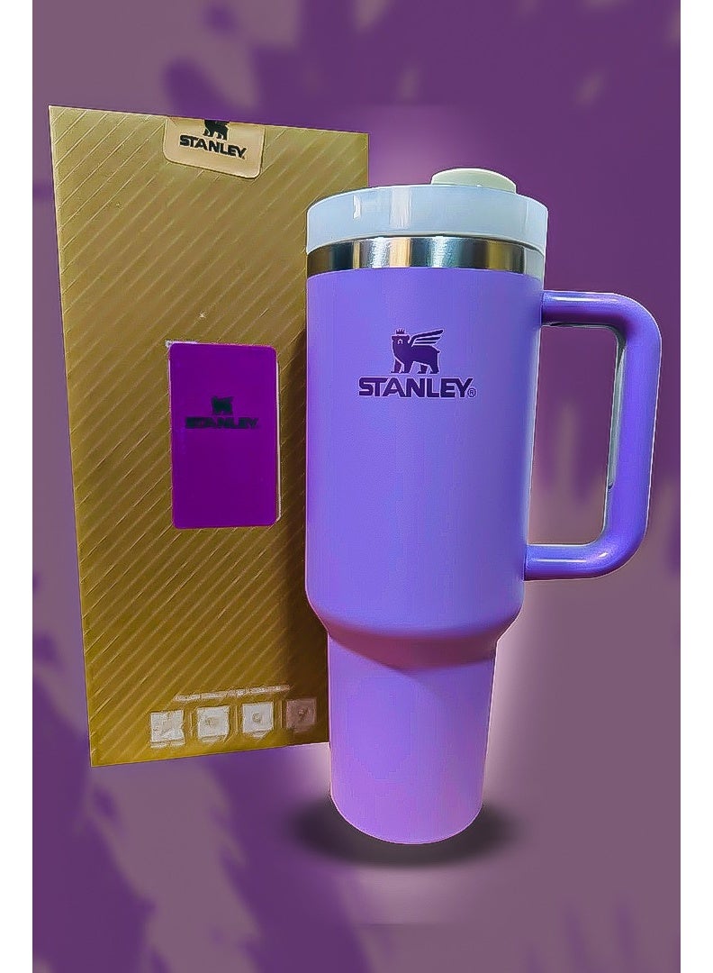 Stanley 40oz Tumbler Stainless Steel Travel Mug with Straw BPA Free Environmentally Friendly and Dishwasher Safe Built with Leakproof FlowState Lid and Double Wall Insulation to Keep Drinks Hot for Up to 16 Hours and Cold for Up to 24 Hours Slim Base Designed to Fit Most Car Cup Holders with a Durable Ergonomic Handle for Convenient Use on the Go - Image 4