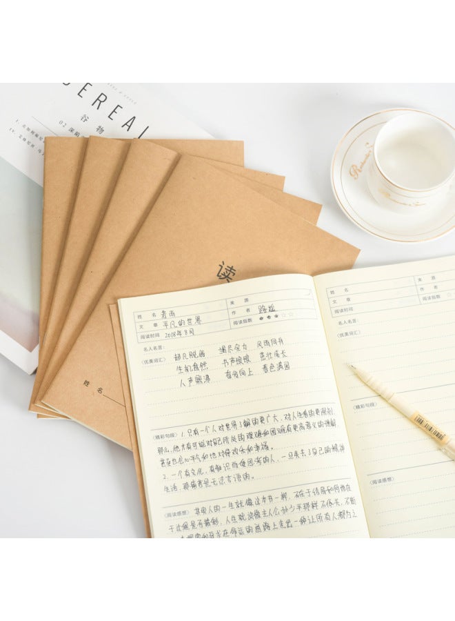 Kaba Bear Thickened Elementary School Students' Reading Record Book Reading Notebook Good Words Good Sentences Excerpts From This Book Extra-curricular Accumulation Of Good Words Good Sentences - Image 2