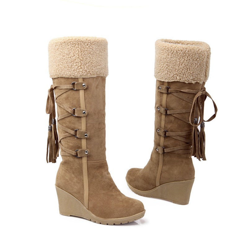Plus Size 40414243 Snow Boots Manufacturers Generation Wedge Snow Boots High Boots - Image 1