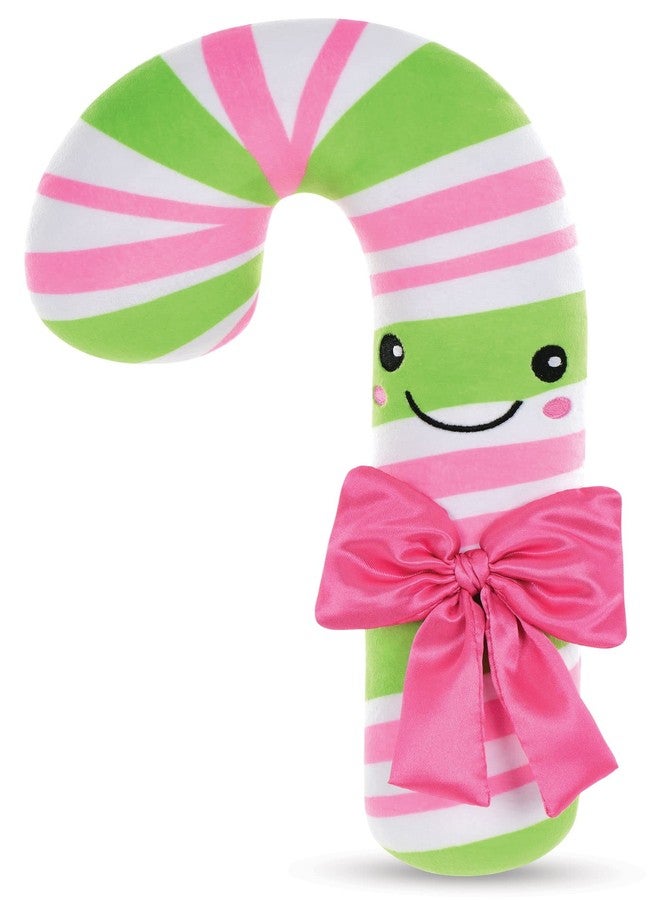 iscream Kawaii Candy Cane 14" x 8" Embroidered Accent Holiday Pillow - Image 1