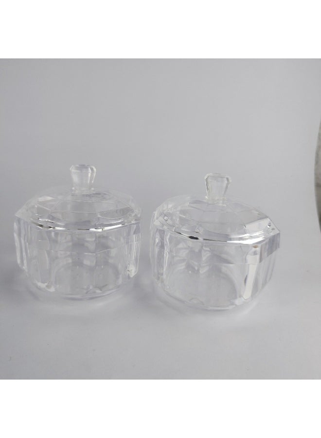 2-Piece Set – Acrylic Candy Jars with Lids - Image 1