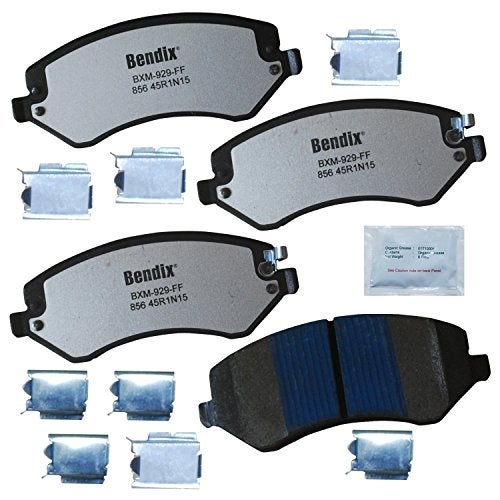 Bendix Fleet Metlok MKD856FM Semi-Metallic Front Brake Pads for Chrysler Town & Country 2007-2003, Voyager 2008-2001, Dodge Caravan 2007-2001, Grand Caravan 2005-2001, Jeep Liberty 2007-2002 - Image 1