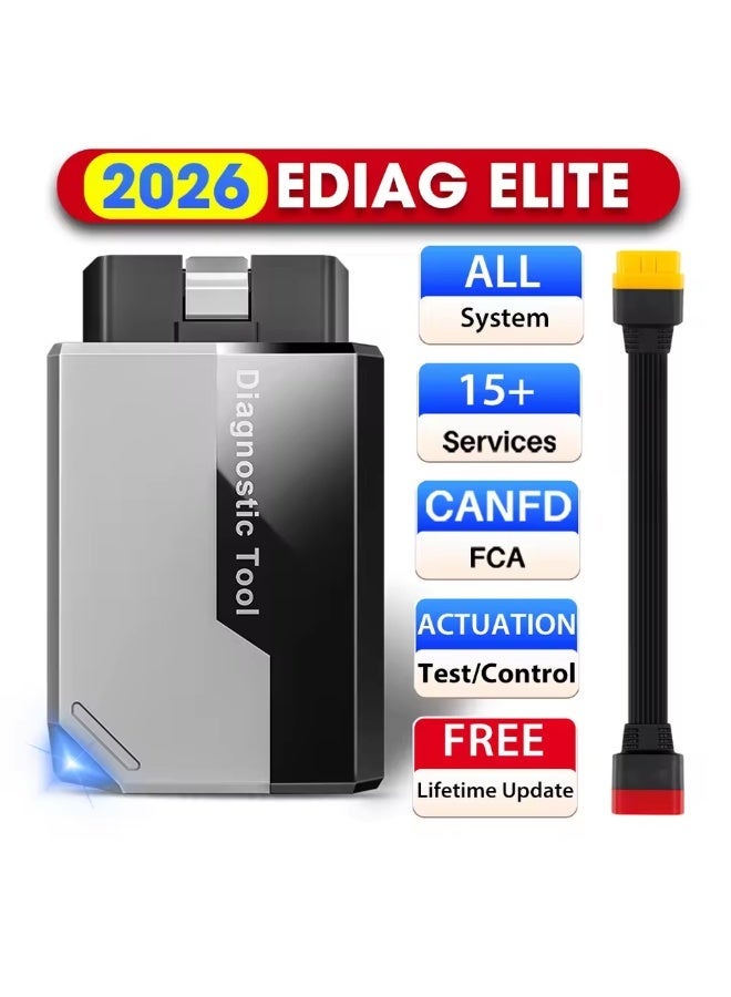 KINGBOLEN Ediag Elite OBD2 Auto Scanner 15 Resets All System Car Code Reader Active Test Diagnostic Tools Lifetime Free Update