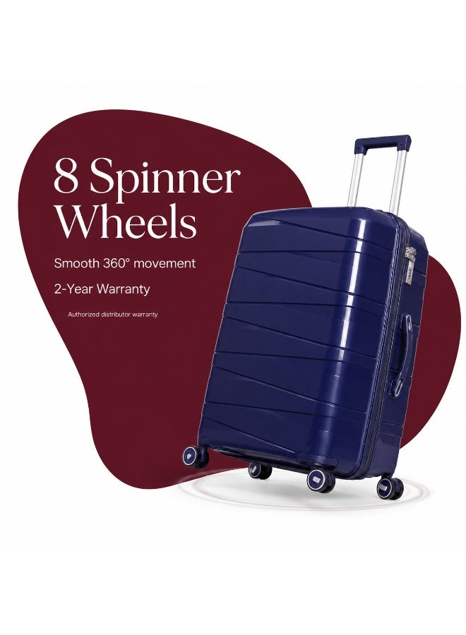 Hard Shell Luggage Set, 3 Pieces, Original Polypropylene (PP), Unbreakable Design, Spinner Wheels, Lightweight, 2-Year Warranty - Image 5