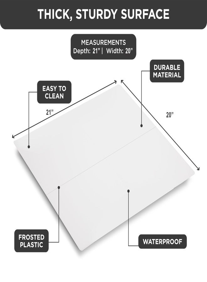 HOLDN’ STORAGE HOLDN' STORAGE Hard Plastic Liner for Pull Out Shelf, Fits Pull Out Cabinet Organizer 21" W x 20" L - Shelf Protector Liner, Clear Frosted - Image 3