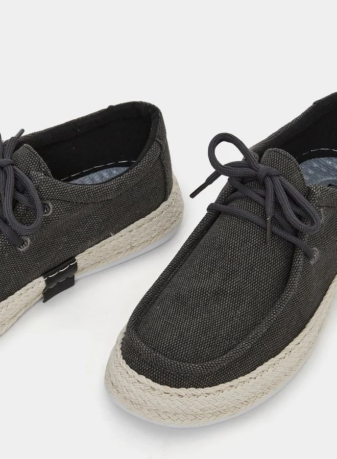 Styli Active Lace Up Boat Espadrille Loafers