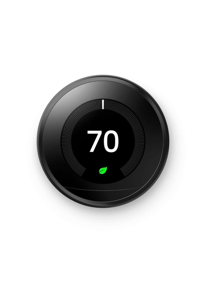 Nest Google Nest Smart Learning Wi-Fi Programmable Thermostat, 3rd Gen, Matte Black - Image 1