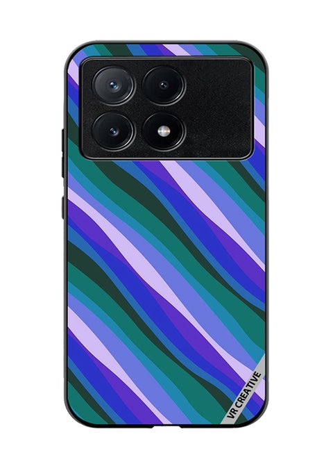 Protective Case Cover For Xiaomi Poco X6 Pro Colorful With Curved Lines Pattern Design Multicolour