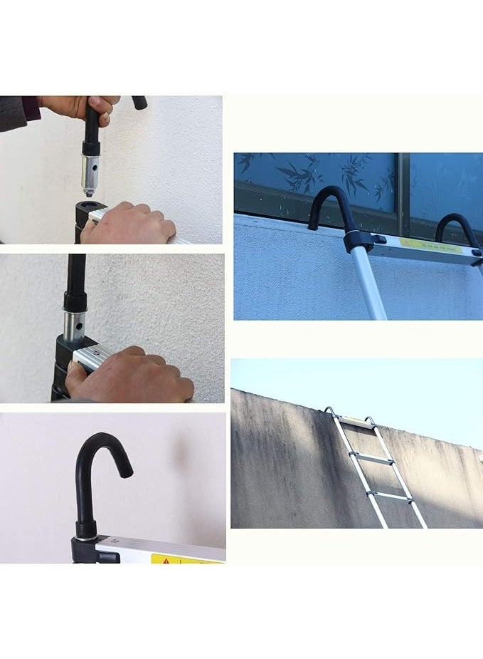 Portable Aluminum Telescopic Ladder with Removable Hook and Non-Slip Feet – 4.4 Meters (14.4 Feet) - Image 3