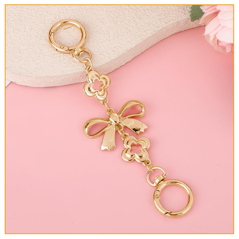 Tucnoeu Purse Extender Chain Bow Pattern Metal Bag Extender, Bag Extender Chain Replacement Bag Chains Purse Accessories for Handbags Purses - Image 2
