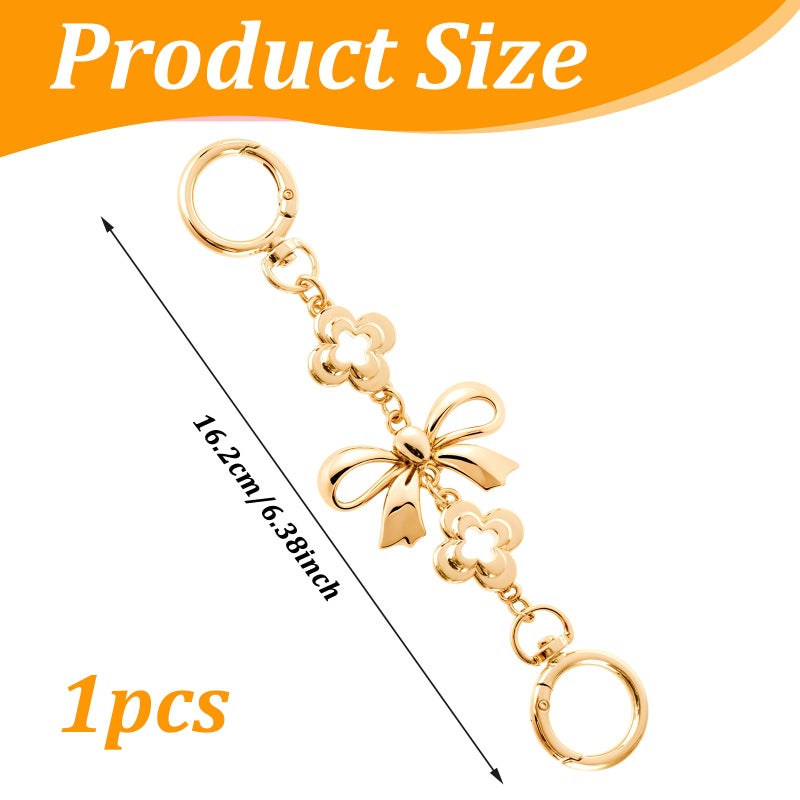 Tucnoeu Purse Extender Chain Bow Pattern Metal Bag Extender, Bag Extender Chain Replacement Bag Chains Purse Accessories for Handbags Purses - Image 5