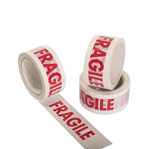 Agutape شريط لاصق هش مطبوع AGU تحذير BOPP بعرض 1.9 بوصة وطول 270 قدم (90 ياردة) عبوة من 6 لفات - Image 4