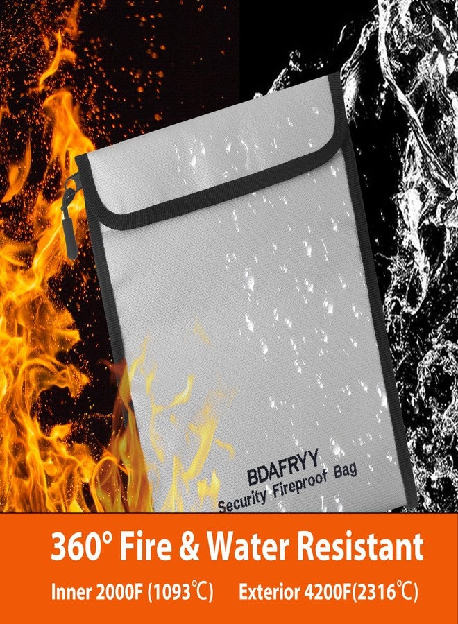 BDAFRYY 3 Pcs Fireproof Waterproof Money Important Document Bag(2000℉),Fire Proof Bag for Documents,Fire Proof Money Bag for Cash,for A4 A5 Documents Holder,Cash,Passport,Tablet,Laptop,File,Jewelry - Image 5