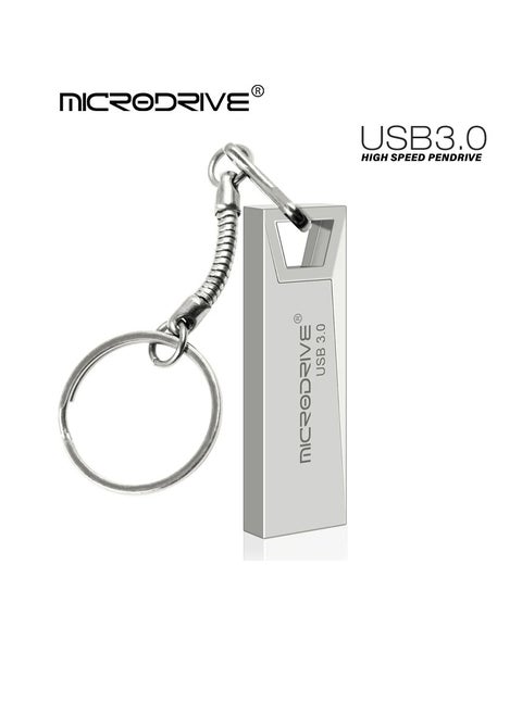 محرك أقراص USB 3.0 معدني، محرك أقراص USB محمول قوي ومتين، محرك أقراص USB معدني سريع النقل للبيانات، محرك أقراص USB مقاوم للصدمات للكمبيوتر المحمول، (قطعة واحدة، أبيض 32 جيجابايت)
