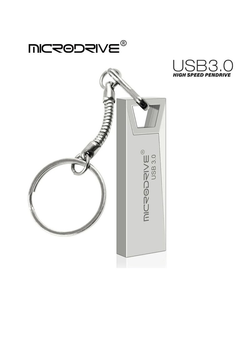 MicroDrive Metal Usb 3.0 Pendrive, Strong And Durable Metal Usb Flash Drive, Fast Data Transfer Metal Keychain U Disk, Shock Proof Flash Usb Stick For Laptop Computer, (1pc, White 32GB)  - Image 1