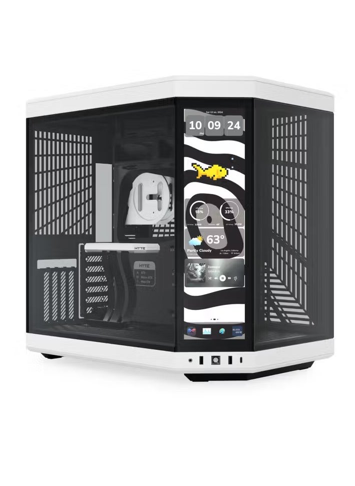 HYTE HYTE Y70 Touch Infinite Dual Chamber Mid-Tower ATX Case - Black & White  - Image 1