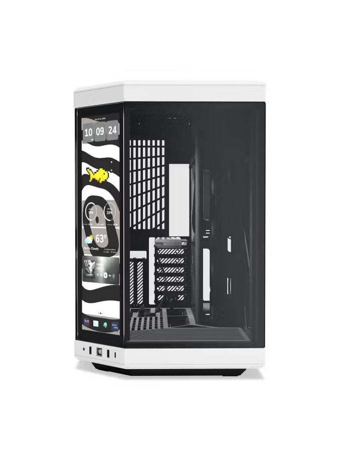 HYTE HYTE Y70 Touch Infinite Dual Chamber Mid-Tower ATX Case - Black & White  - Image 2