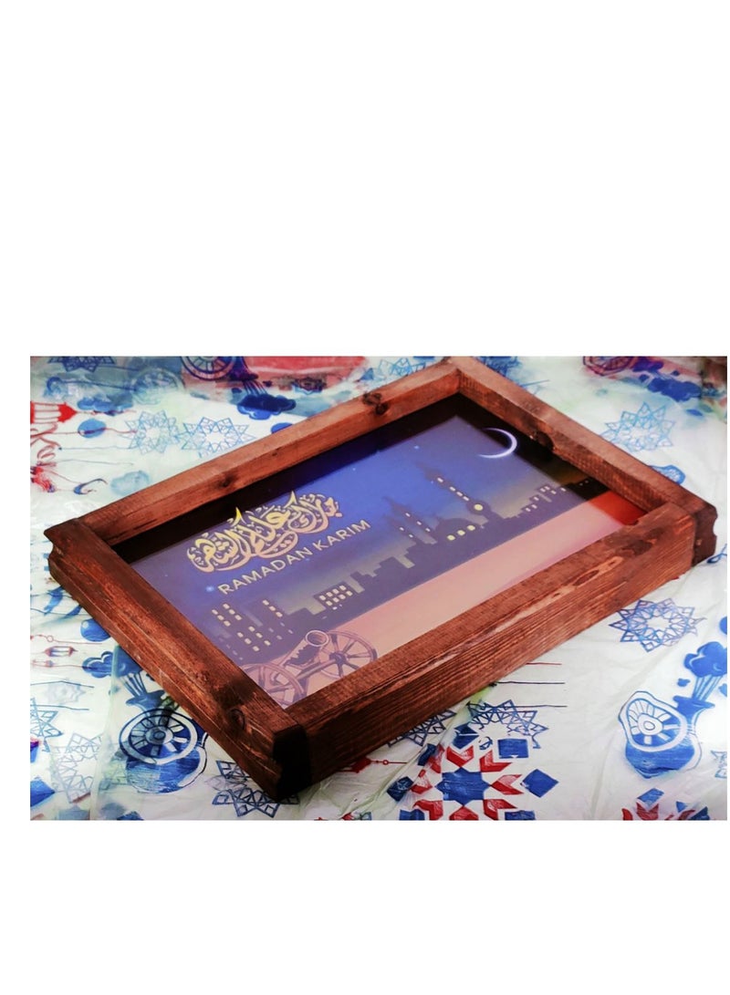 Luminous wooden tray, Ramadan shapes (Figure 12) - Image 1