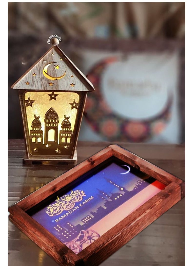 Luminous wooden tray, Ramadan shapes (Figure 12) - Image 4
