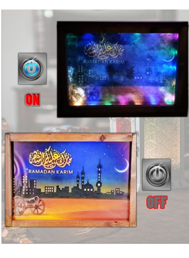 Luminous wooden tray, Ramadan shapes (Figure 12) - Image 5