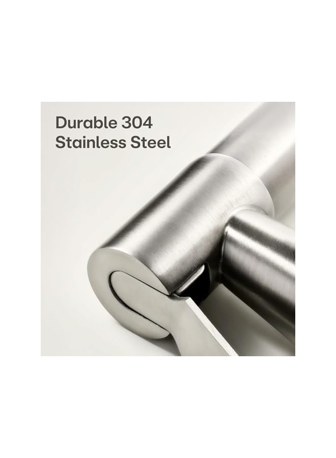 The Bros Shattaf Set, Handheld Stainless Steel Bidet Sprayer for Toilet with 1.5M Stainless Steel Hose, Wall Mounted Baby Cloth Diaper Sprayer for Potty Toilet Hygiene, Bathing Pets, Feminine Hygiene - Image 3