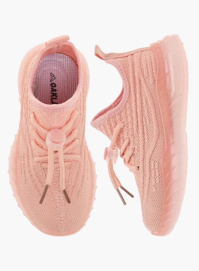 Oaklan by Shoexpress Girls Monotone Sports Shoes with Lace-Up Closure