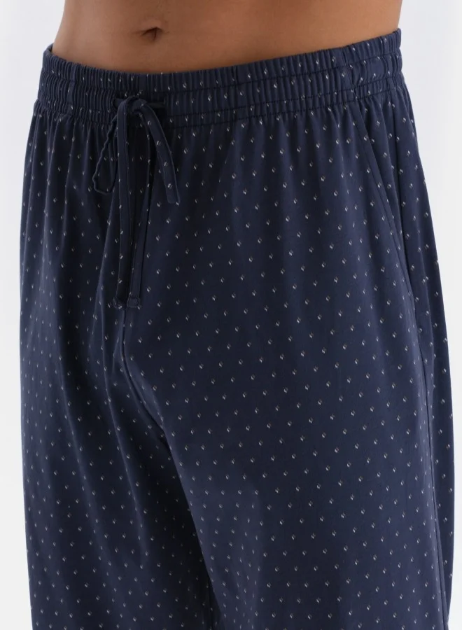 dagi T-shirt & Trousers Pajama Set Crew Neck %100 Cotton Mid Rise Sleepwear