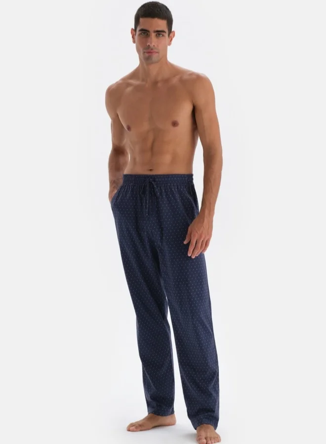dagi T-shirt & Trousers Pajama Set Crew Neck %100 Cotton Mid Rise Sleepwear