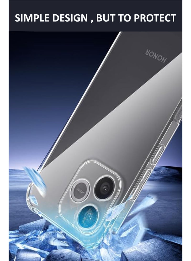 NAFCO Honor 600 Lite - Ultra Clear Transparent Silicone Drop-Proof Clear Flexible Protective Phone Cover - Transparent - Image 3