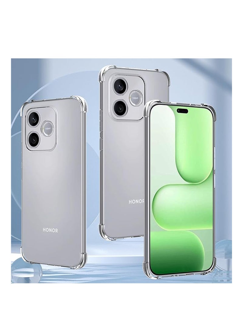 NAFCO Honor 600 Lite - Ultra Clear Transparent Silicone Drop-Proof Clear Flexible Protective Phone Cover - Transparent - Image 4