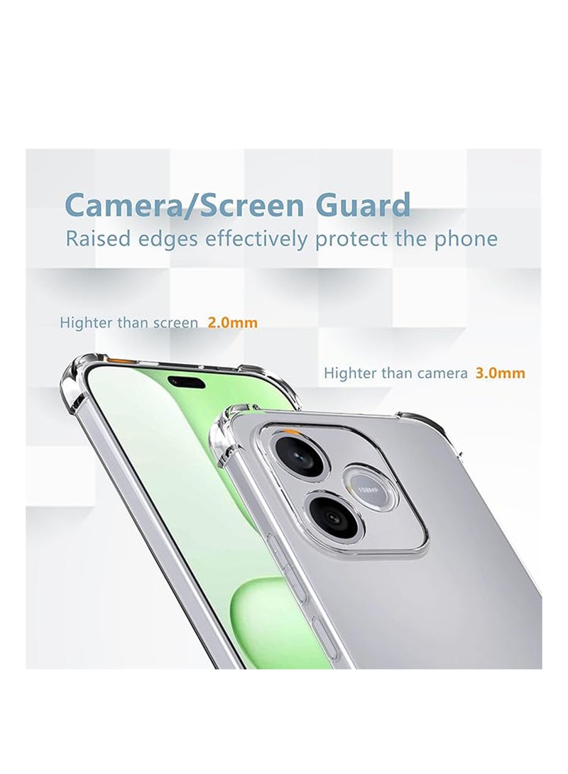 NAFCO Honor 600 Lite - Ultra Clear Transparent Silicone Drop-Proof Clear Flexible Protective Phone Cover - Transparent - Image 5