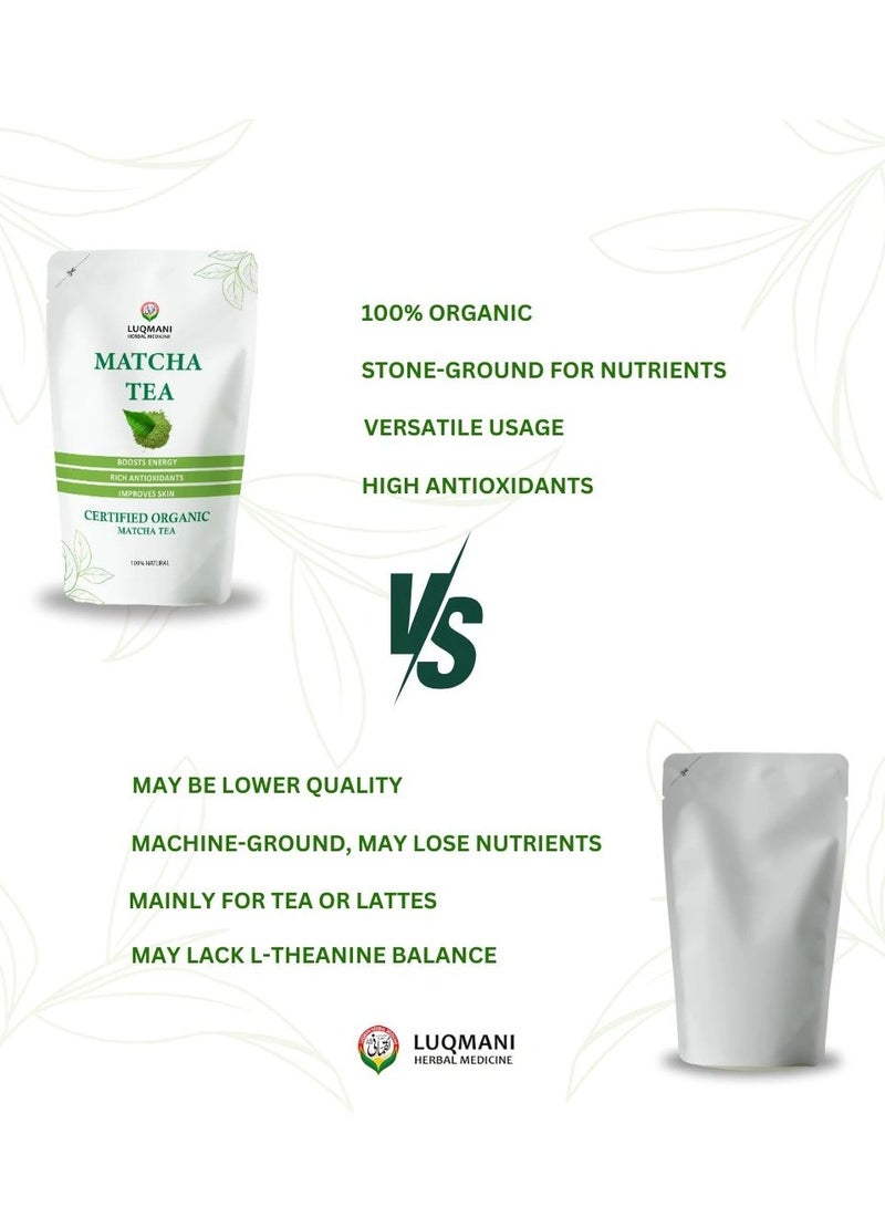 Luqmani Herbs Pure Matcha - Green Tea Powder 100grams Hand Picked and stone Grinded - Image 5