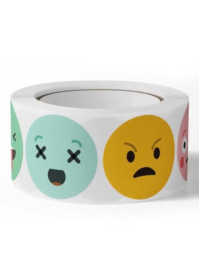 ملصقات تعبيرات الوجه، 500 قطعة، ملصقات مكافأة للمعلمين والأطفال، ملصقات مكافآت الوجه السعيد، ملصقات لاصقة بنقاط دائرية، زجاجات المياه، المدرسة، المنزل وما إلى ذلك، ملصقات مستلزمات الحفلات - Image 5