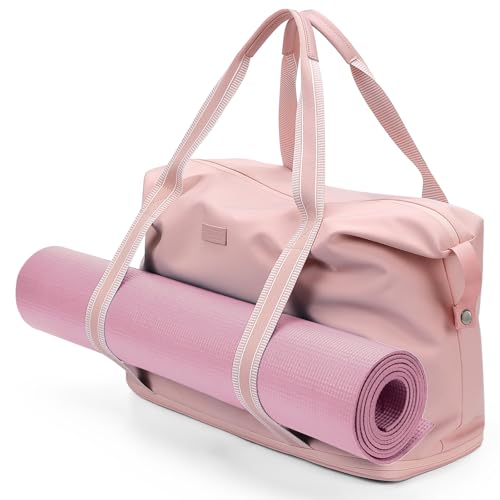 GOLF QUALITY Foldable Travel Duffel Bag Carry On Yoga Tote Bags for Women Travel Sport Gym Hospital Bag Labor and Delivery Overnight Luggage Bag40LPink - Image 3