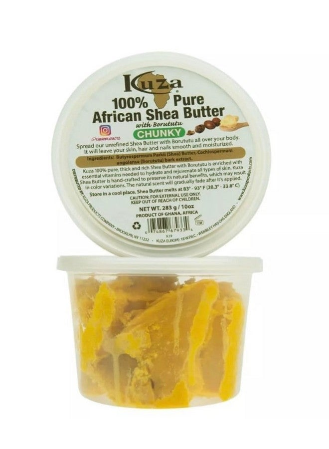 كوزا زبدة الشيا الأفريقية النقية 100% مع بوروتوتو باللون الأصفر المكتنز 10 أونصة - Image 1
