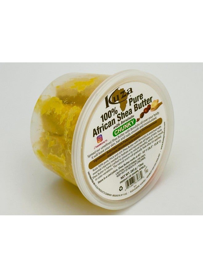 كوزا زبدة الشيا الأفريقية النقية 100% مع بوروتوتو باللون الأصفر المكتنز 10 أونصة - Image 2