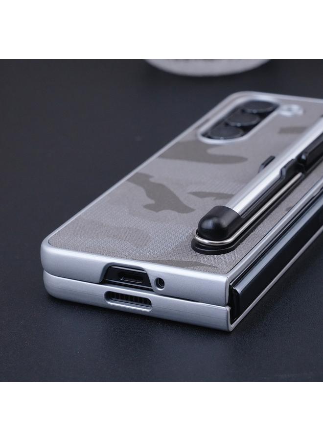 S-TOP Case For Samsung Galaxy Z Fold3 5G PC Hybrid PU Stand Foldable Phone Case with Touch Pen - Image 5