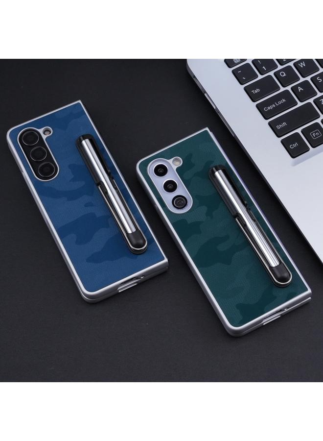 S-TOP Case For Samsung Galaxy Z Fold3 5G PC Hybrid PU Stand Foldable Phone Case with Touch Pen - Image 2